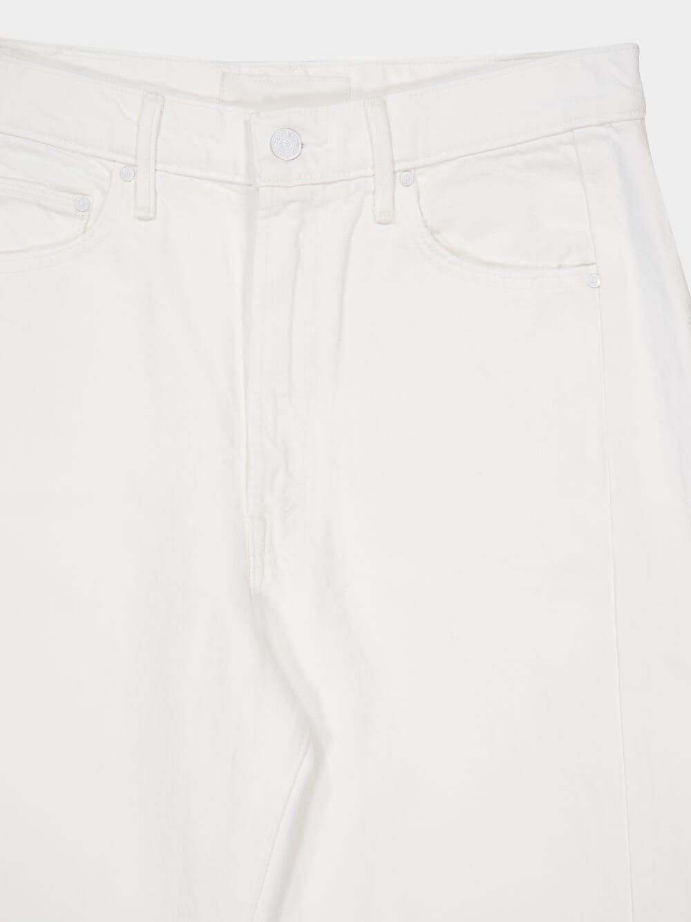 The Full-Pipe Ankle White Barrel Jeans