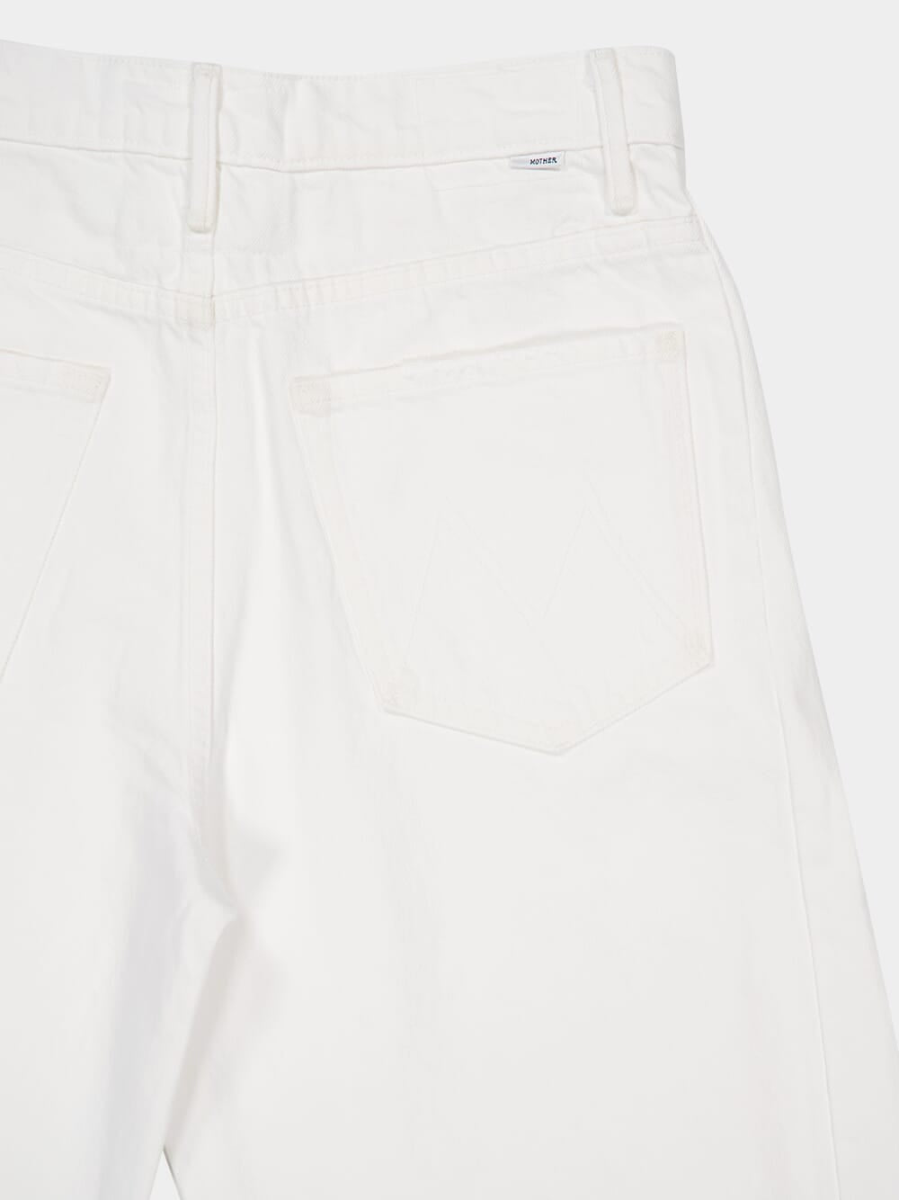 The Full-Pipe Ankle White Barrel Jeans