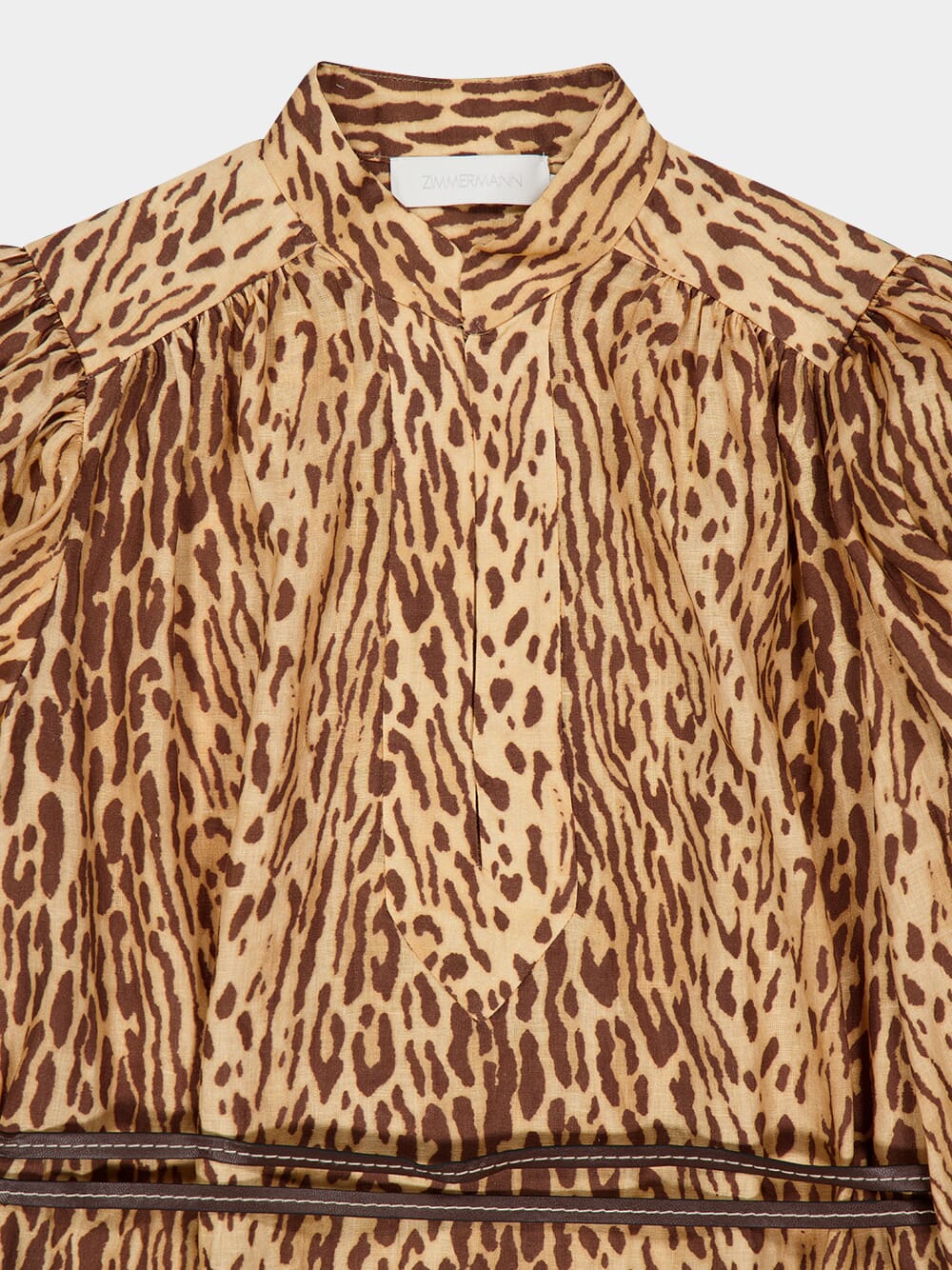 Tan Leopard Cascadian Tunic Mini Dress