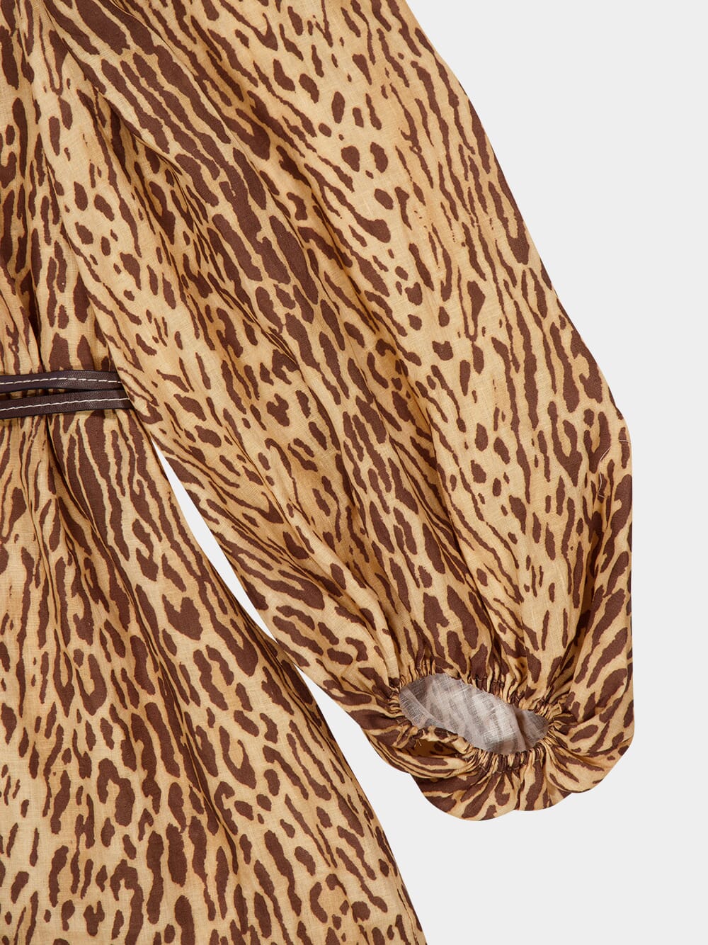 Tan Leopard Cascadian Tunic Mini Dress