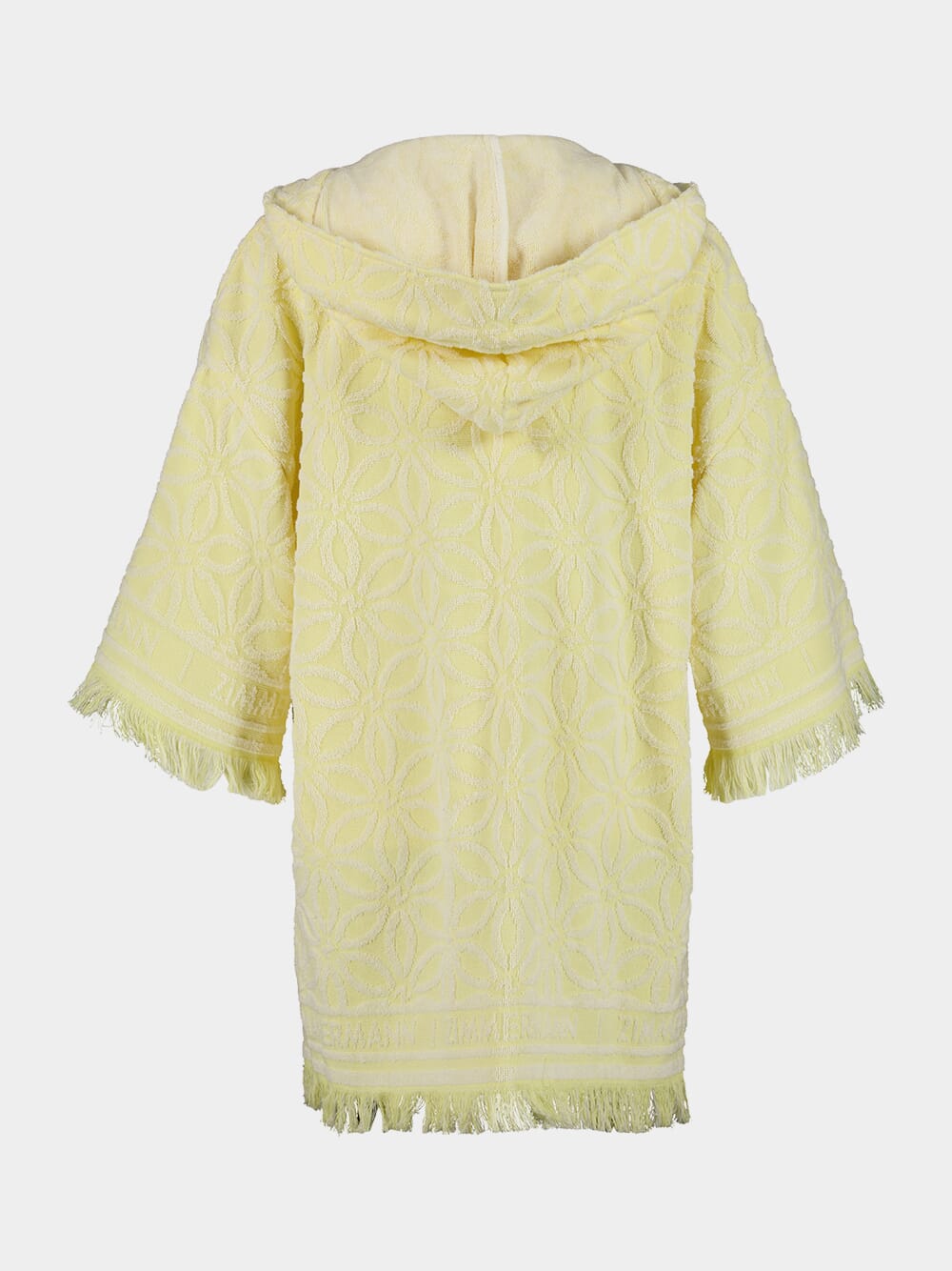 Yellow Cream Coco Hooded Towel Mini Dress
