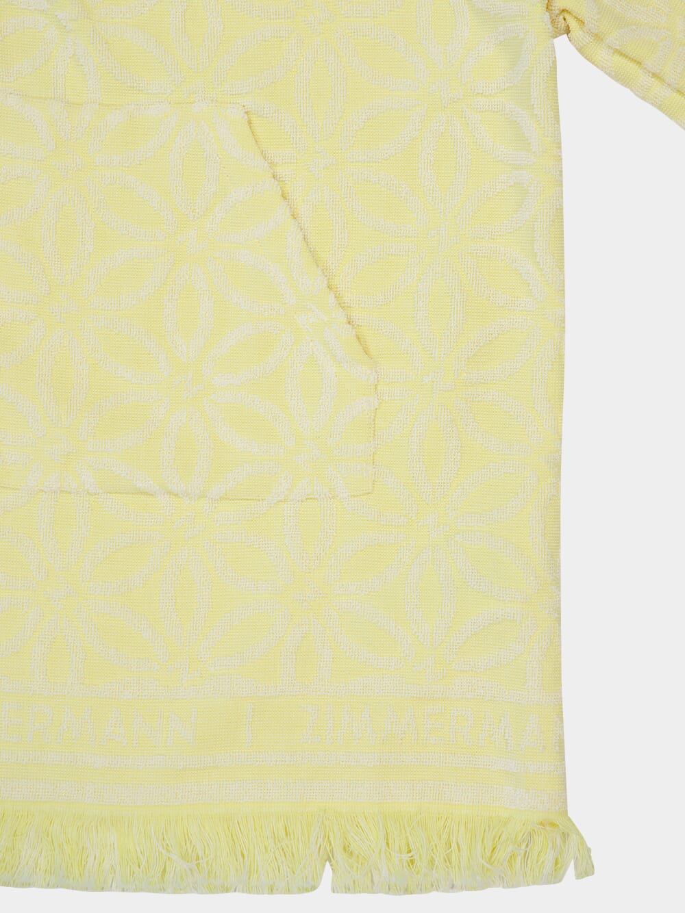 Yellow Cream Coco Hooded Towel Mini Dress