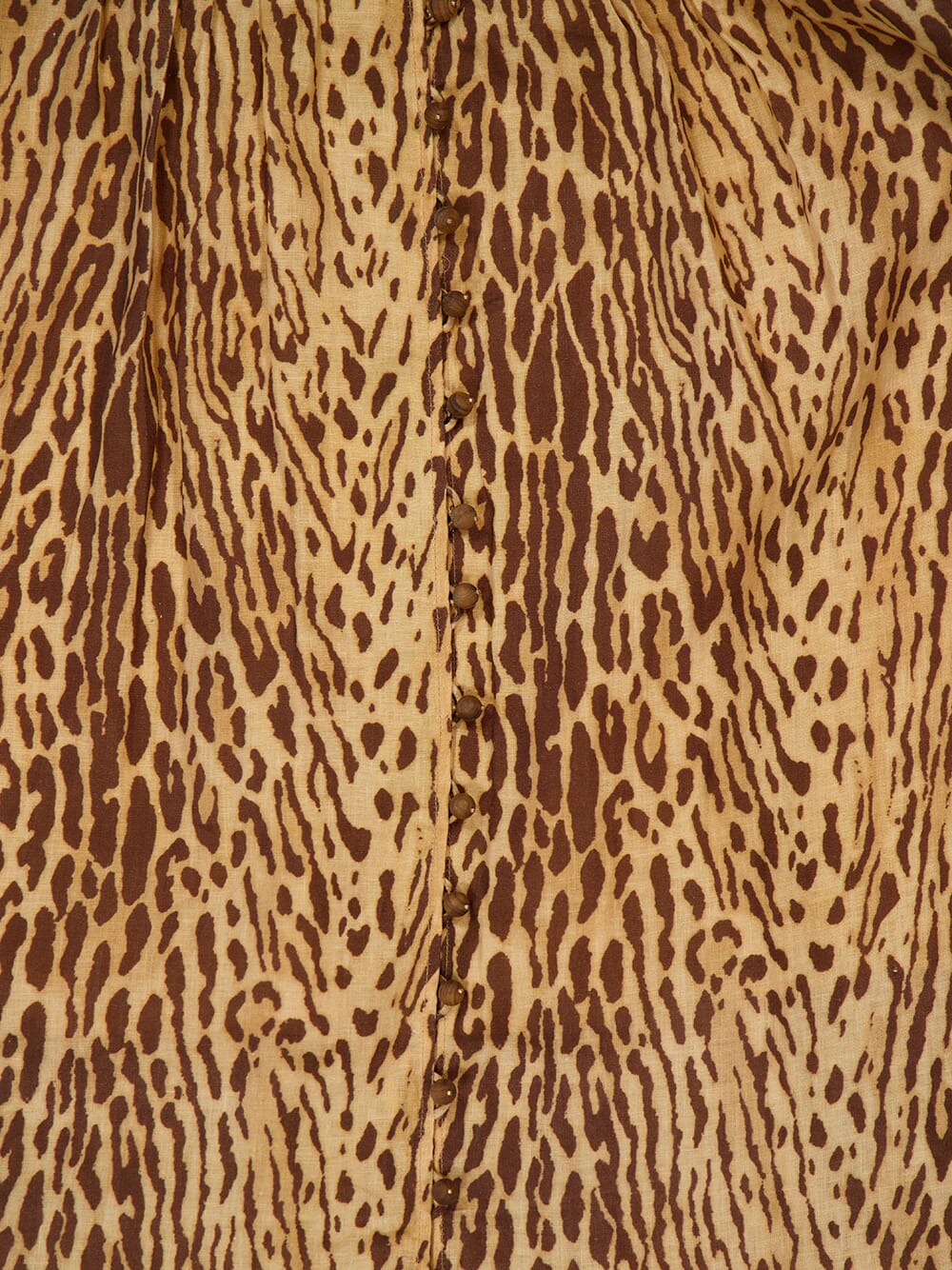 Tan Leopard Cascadian Plunge Midi Dress