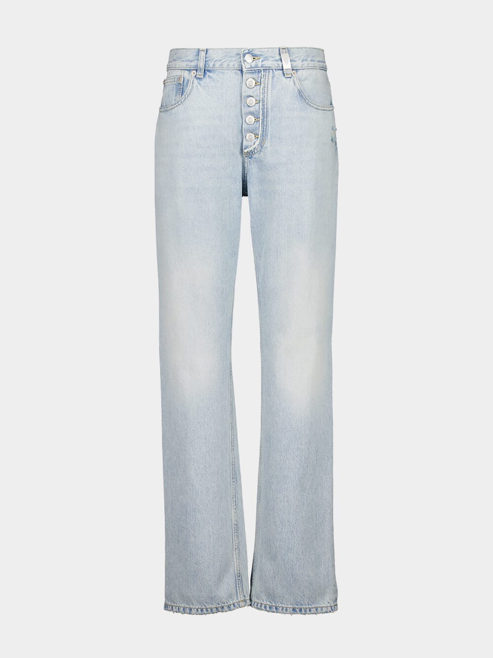 Washed Blue Stonewashed Slim Fit Jeans
