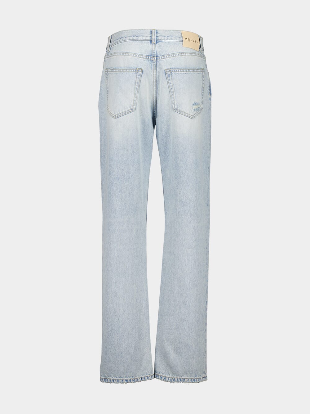 Washed Blue Stonewashed Slim Fit Jeans