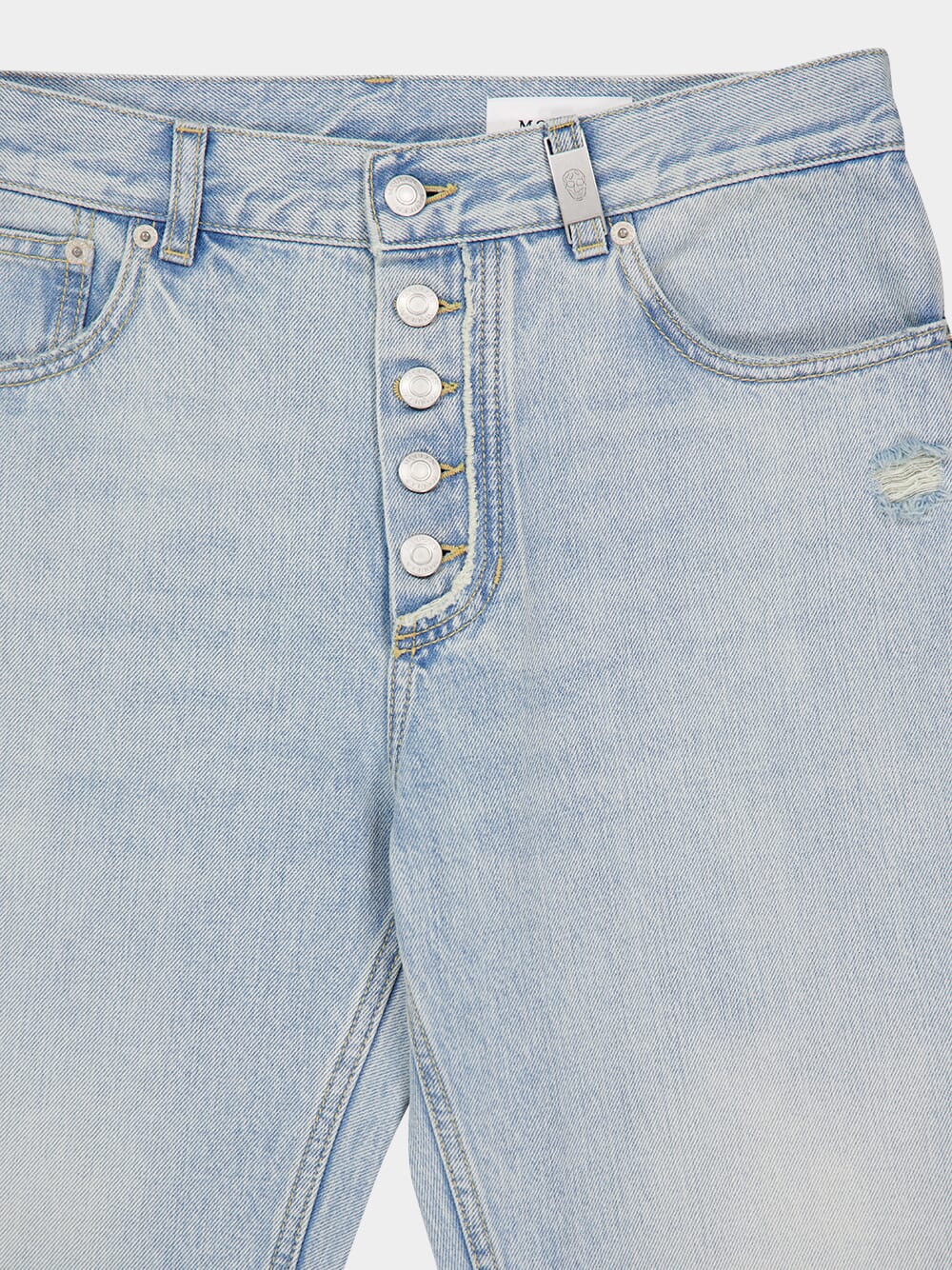 Washed Blue Stonewashed Slim Fit Jeans