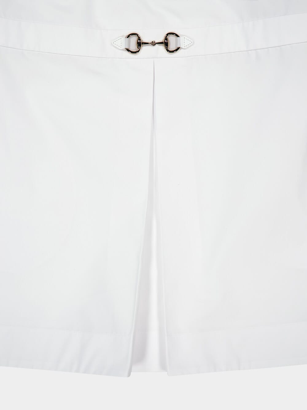 White Shirt Dress with Horsebit Detail