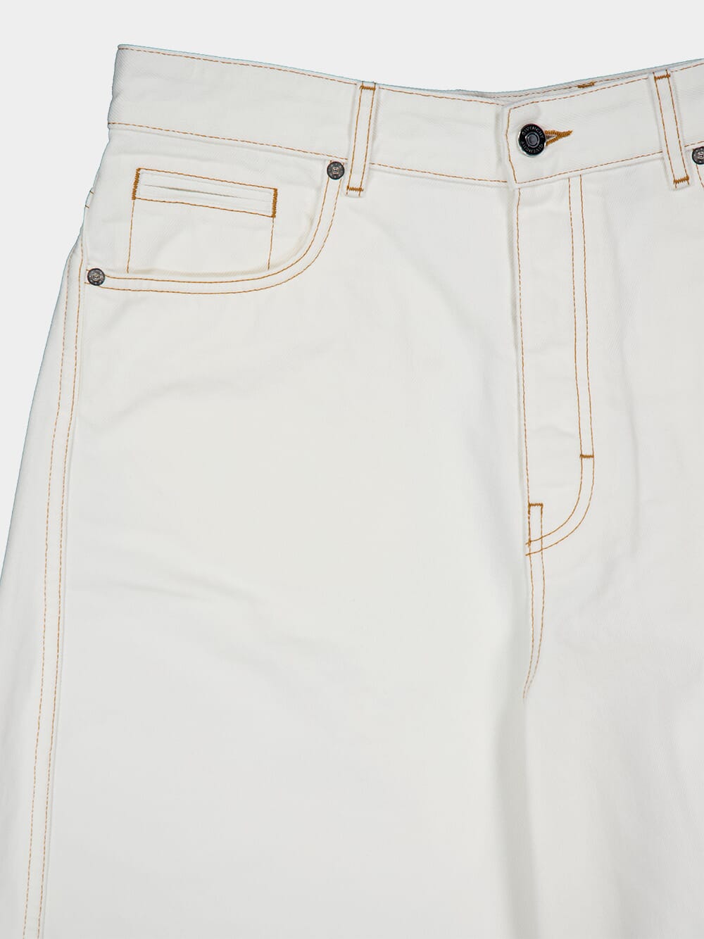 White Relaxed Fit Denim Jeans
