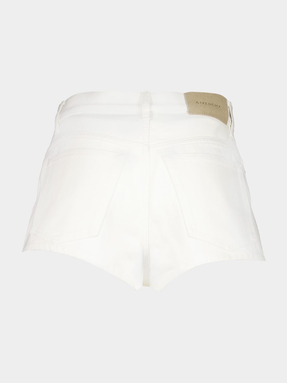 White Polaris Denim Shorts