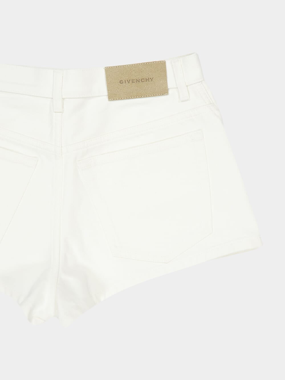 White Polaris Denim Shorts