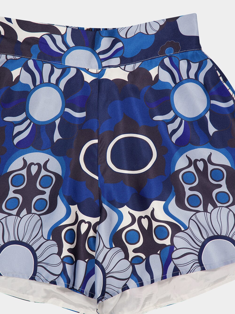 Calcita Flora Mix Printed Silk Twill Shorts