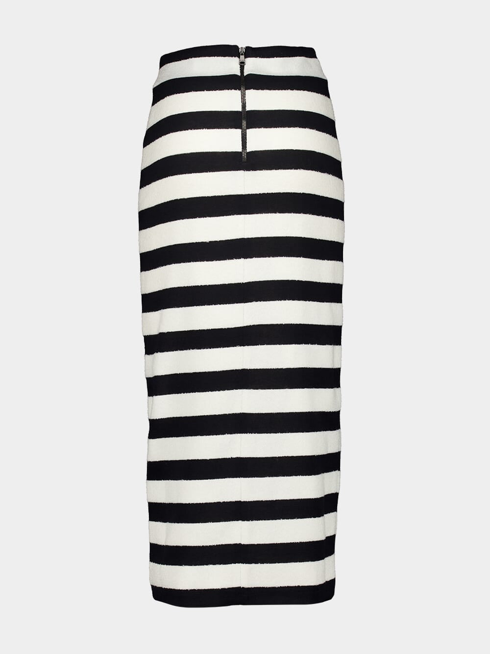 Striped Knitted Midi Skirt