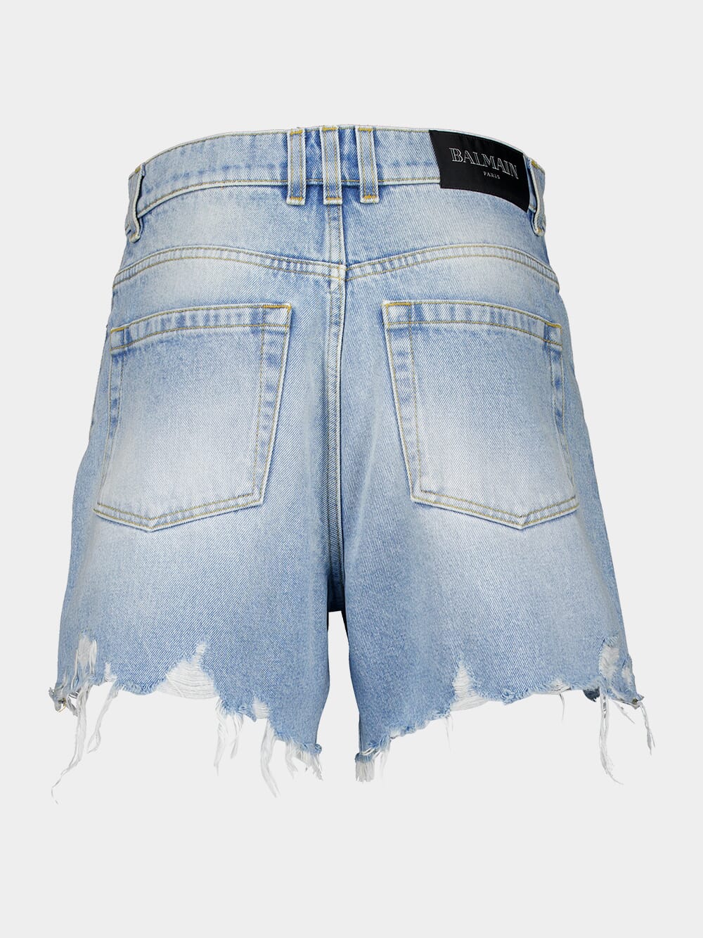 Light Blue Denim High-Waisted Shorts