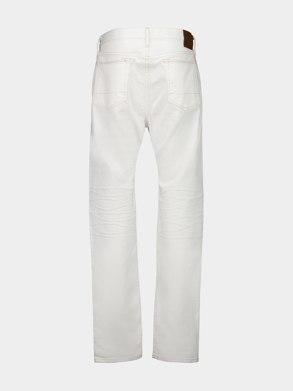 White Standard Fit Denim Jeans