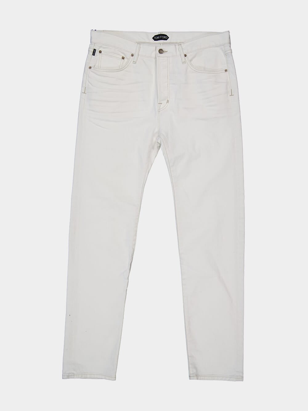 White Standard Fit Denim Jeans