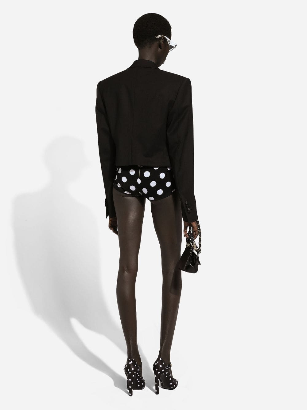Polka-Dot Wool and Silk High-Waisted Panties