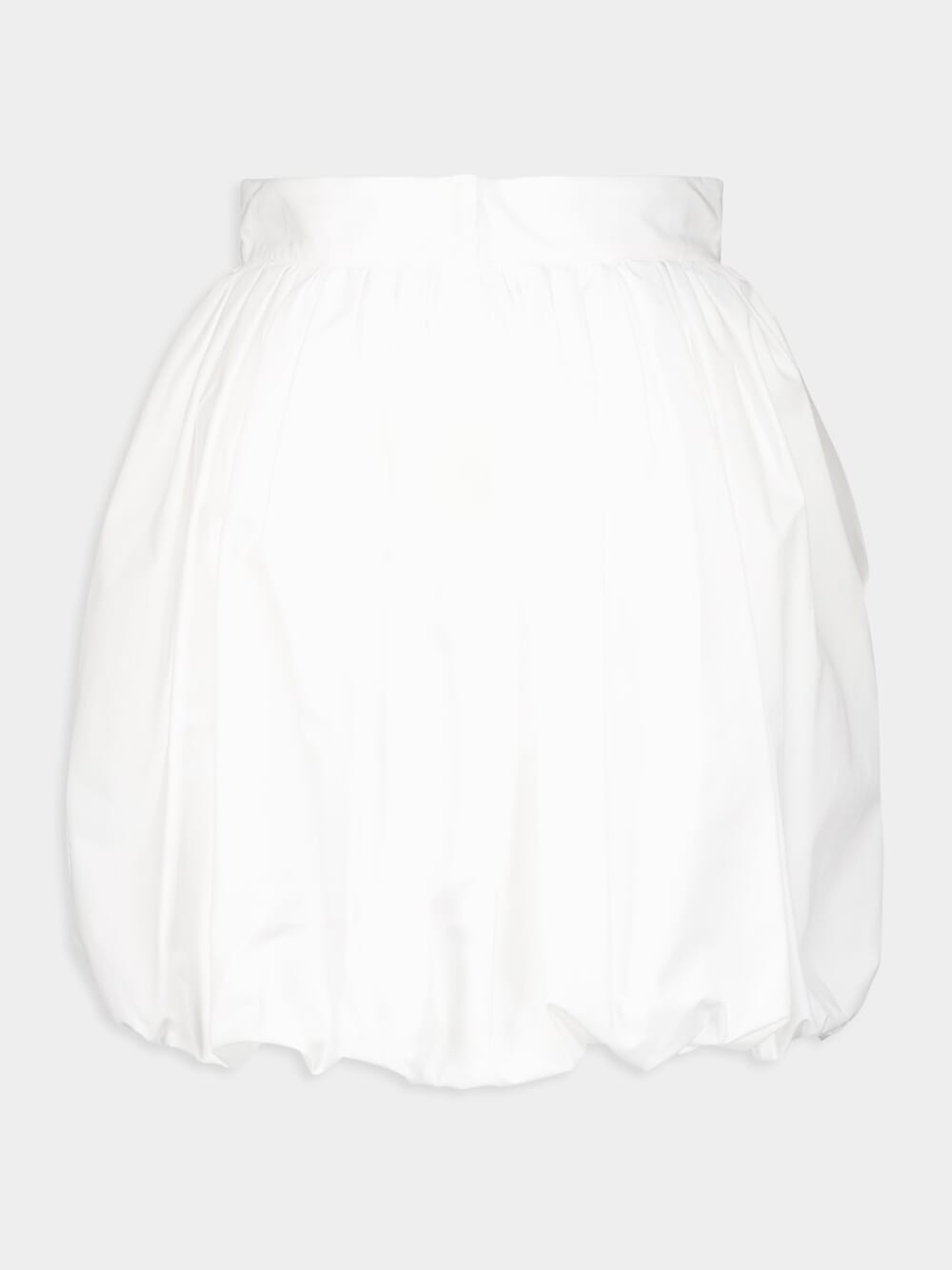 White Short Cotton Balloon Skirt