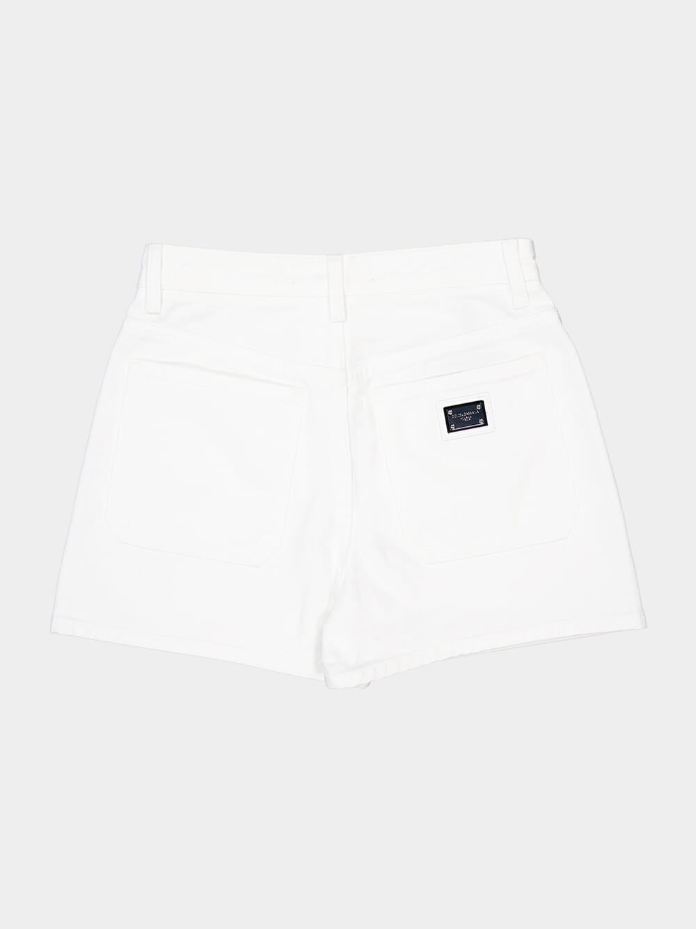 White Denim Shorts