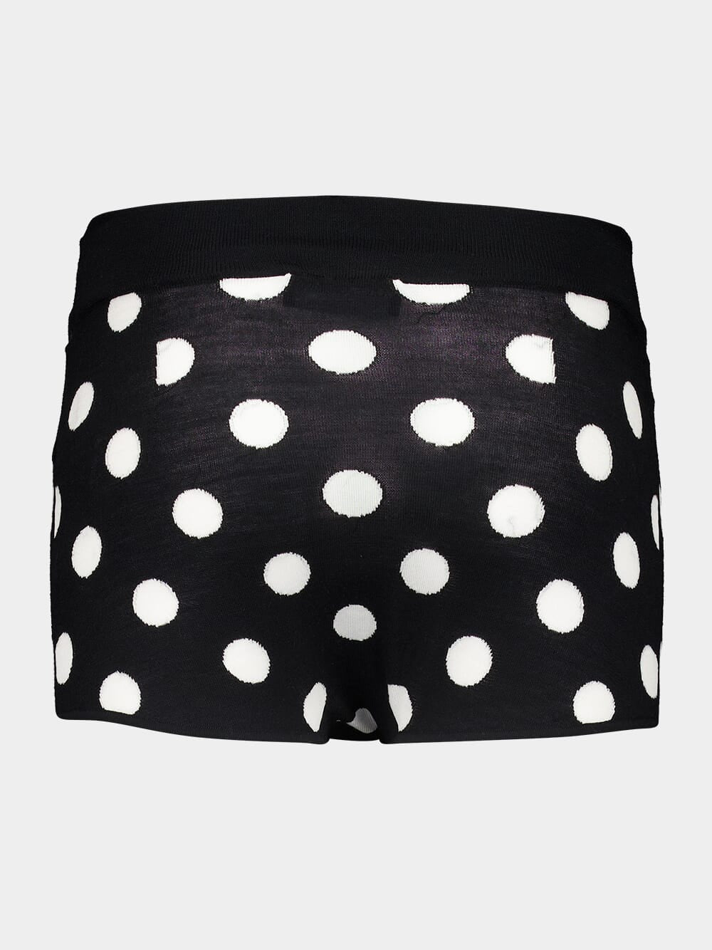 Polka-Dot Wool and Silk High-Waisted Panties