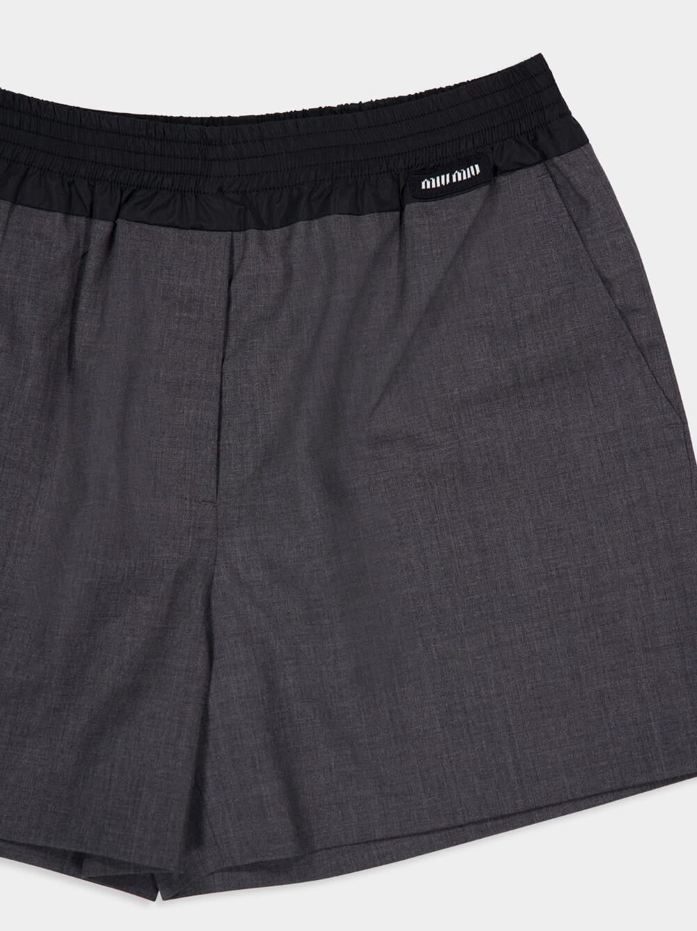 Ardesia Grey Superfine Wool Shorts