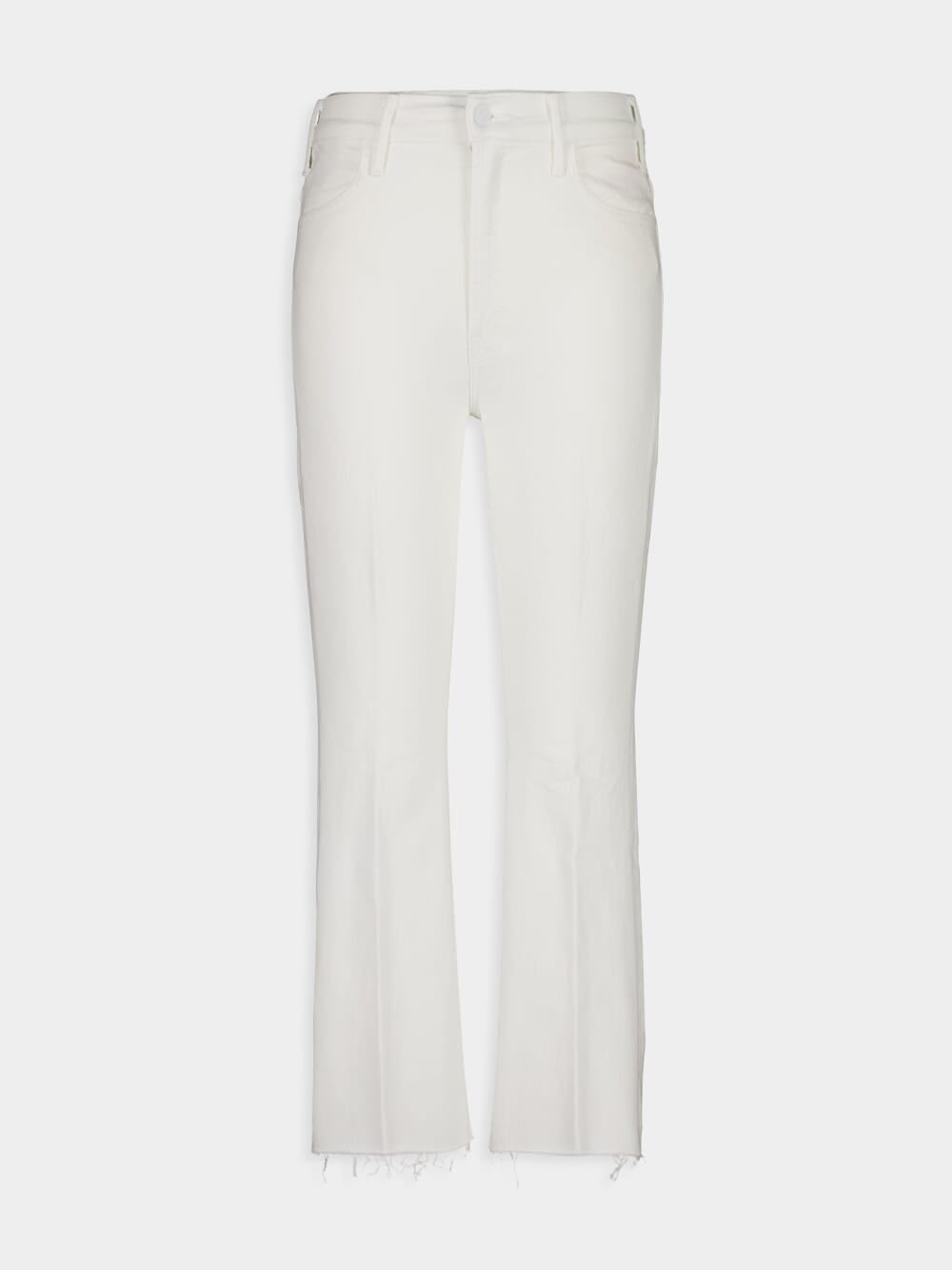 The Lil Hustler Ankle Fray White Jeans