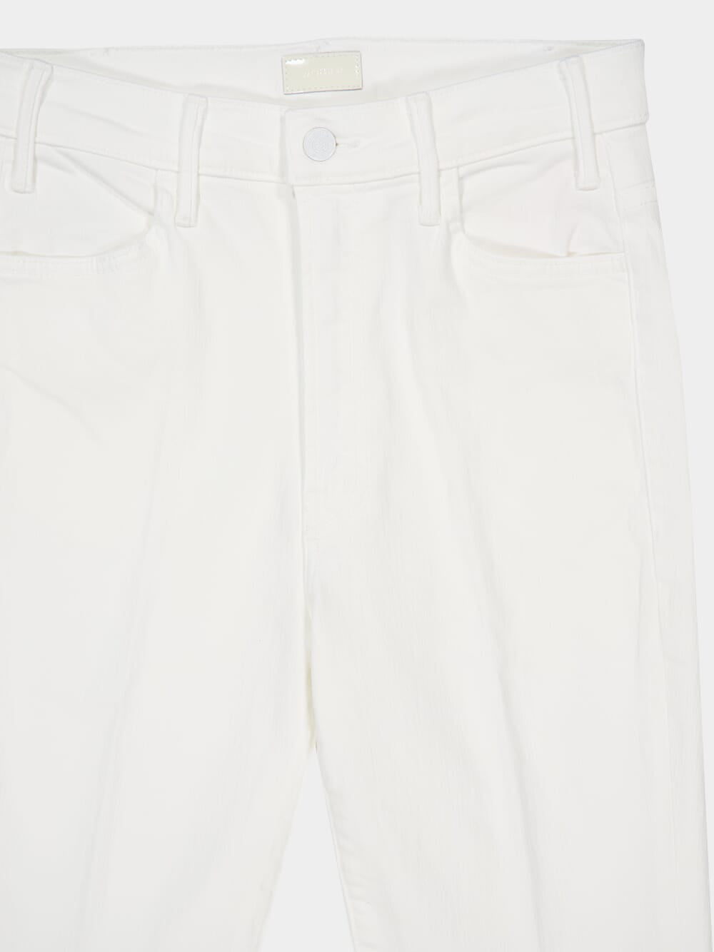 The Lil Hustler Ankle Fray White Jeans