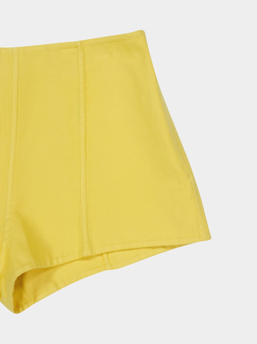 Yellow Double Cotton Shorts