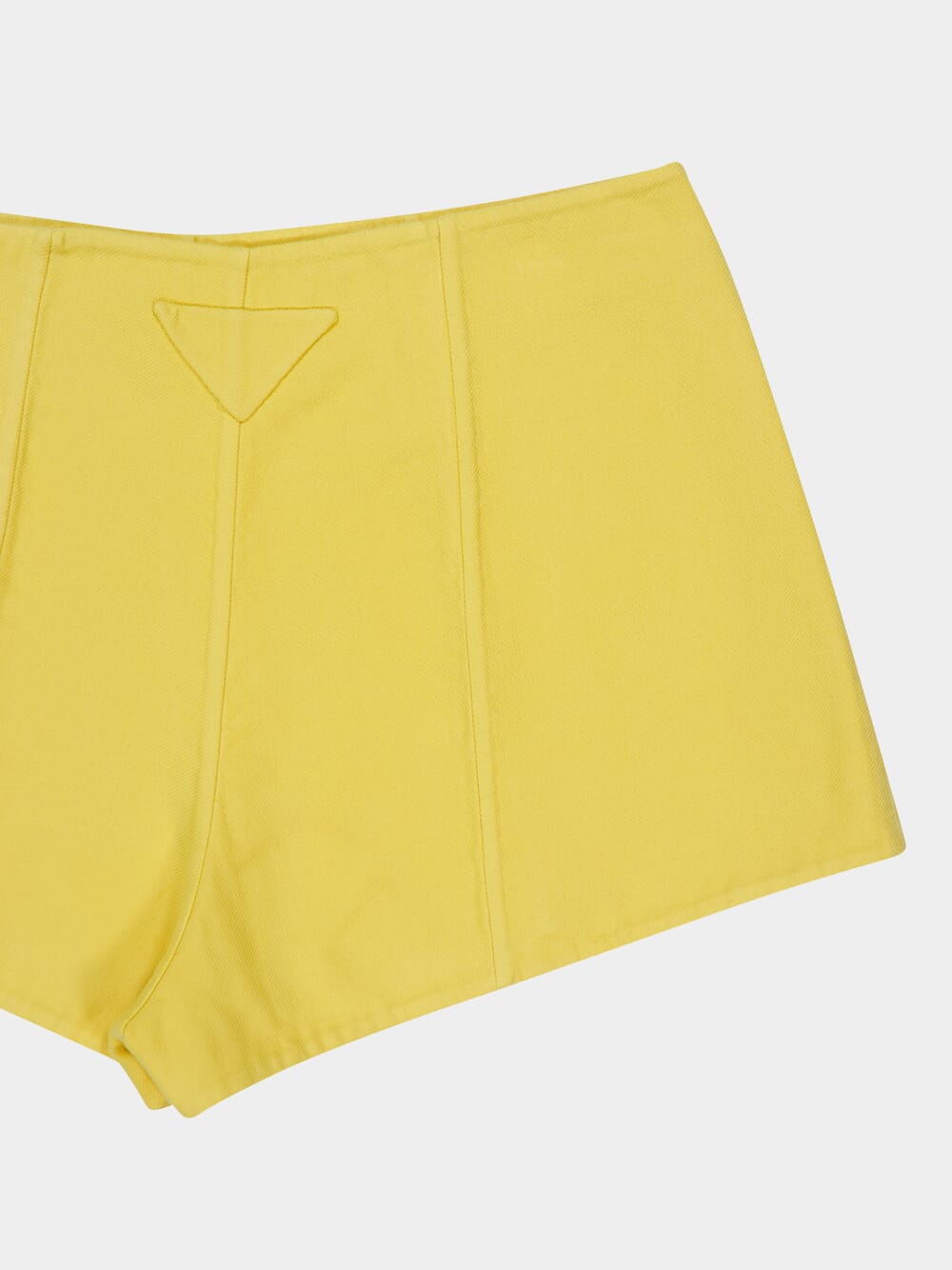 Yellow Double Cotton Shorts