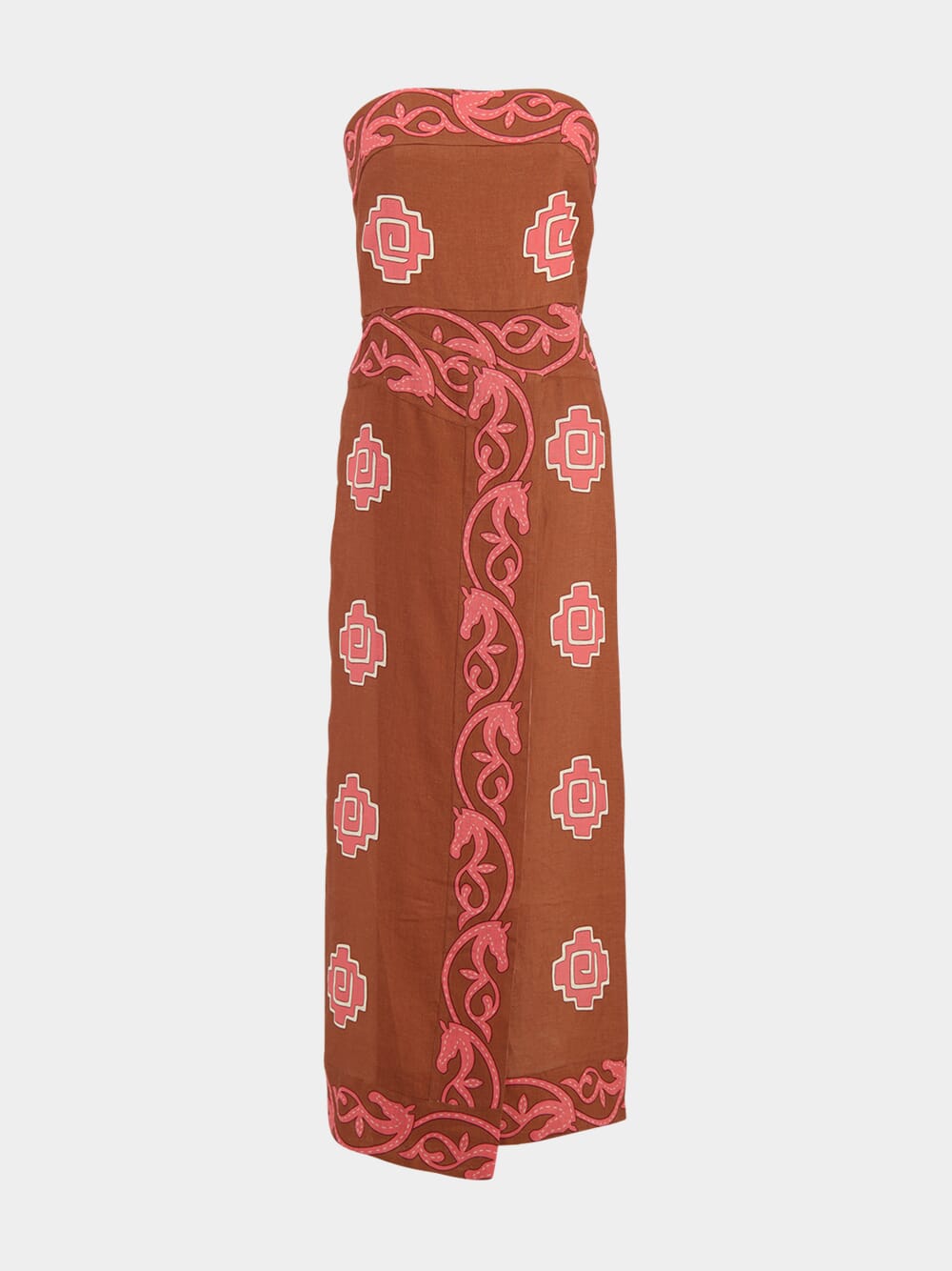 Ancient Strapless Linen Dress
