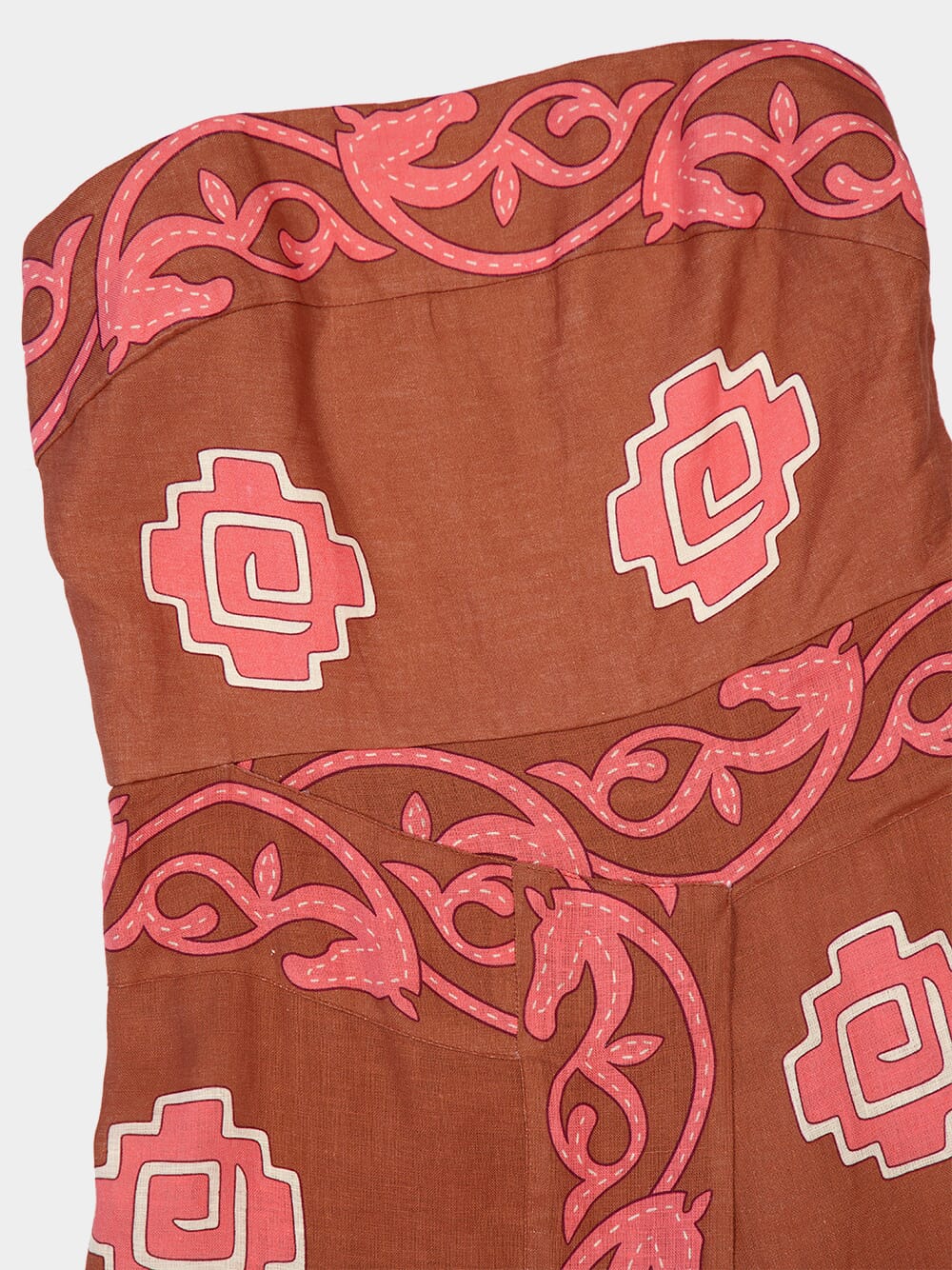 Ancient Strapless Linen Dress