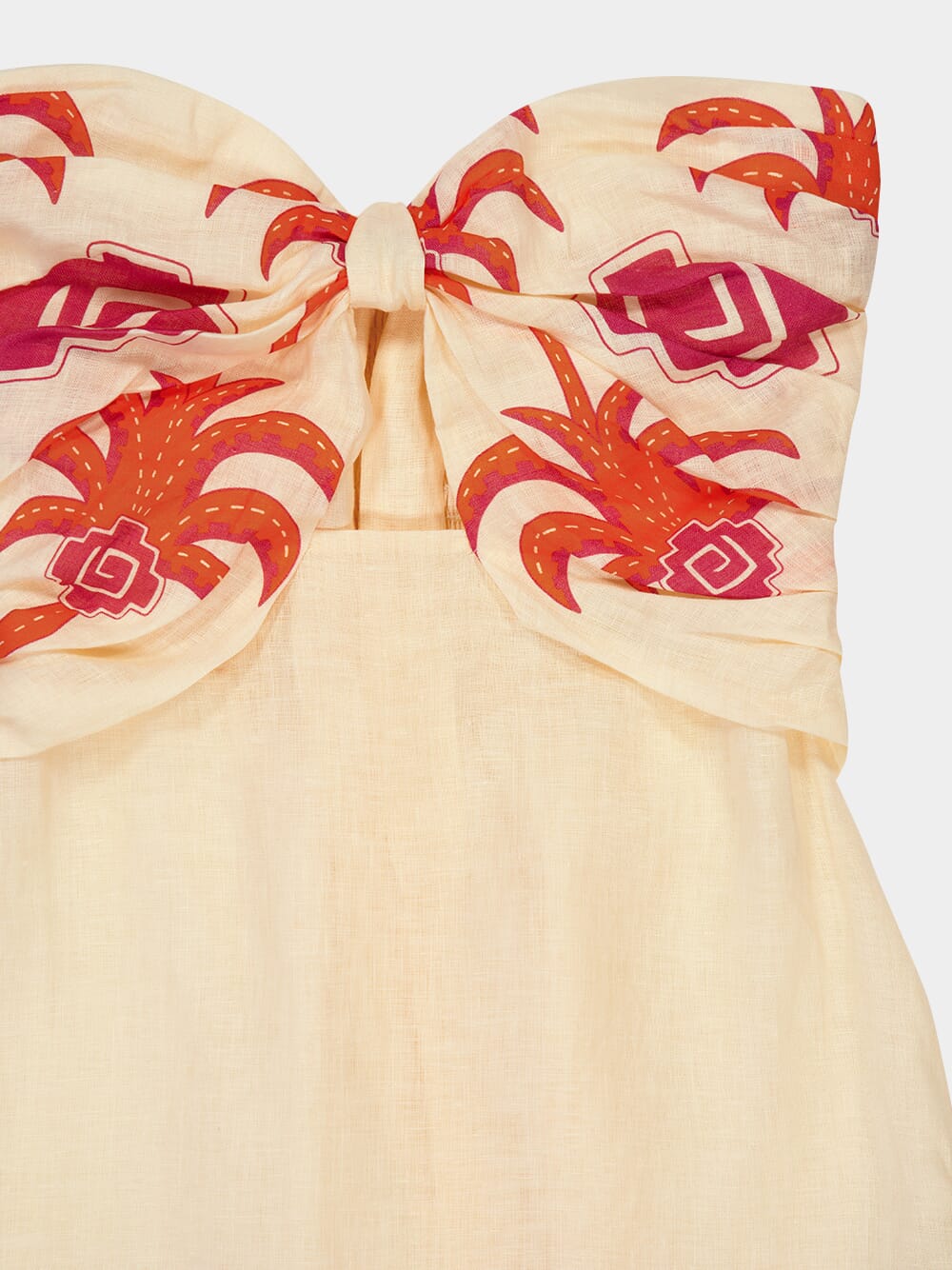Water Adventure Linen Halter Dress