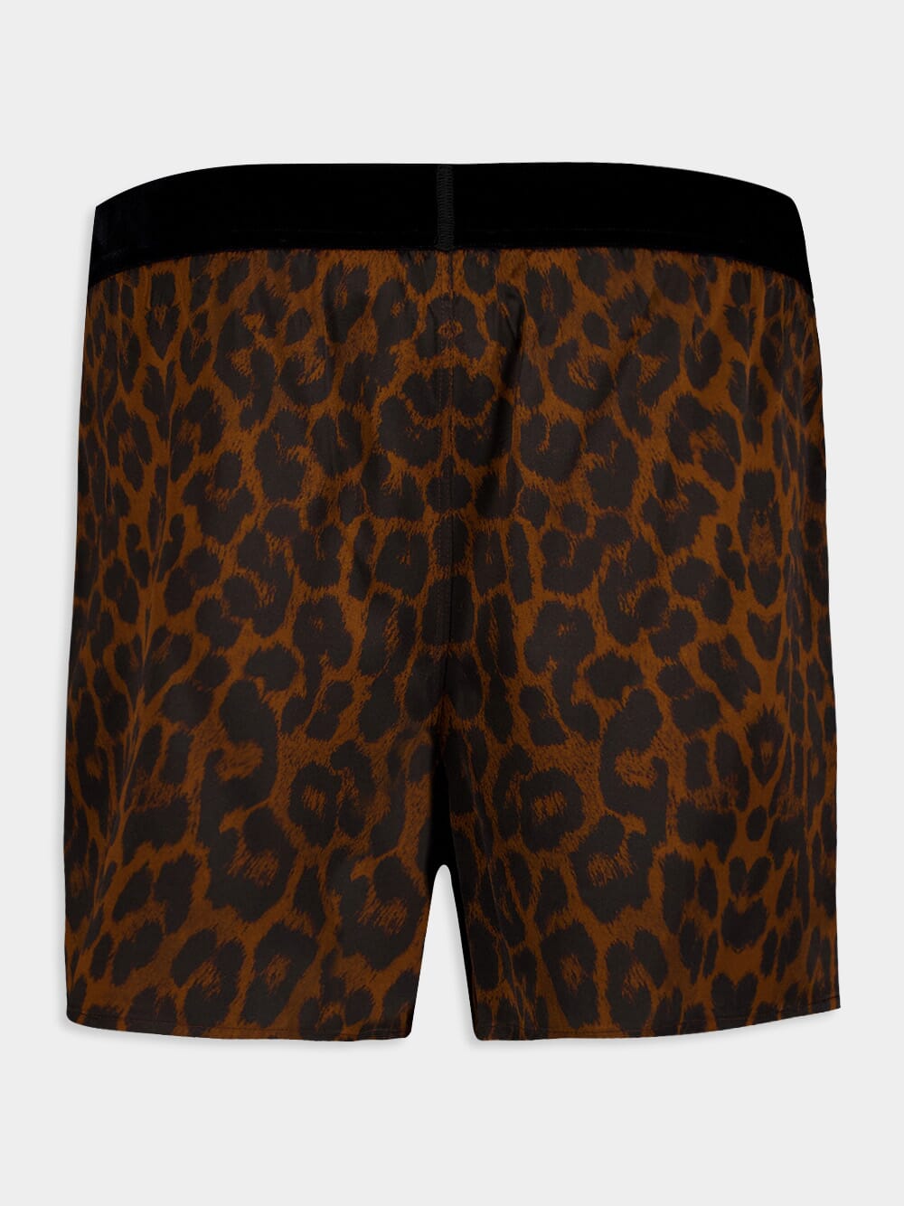 Leopard Print Silk Shorts