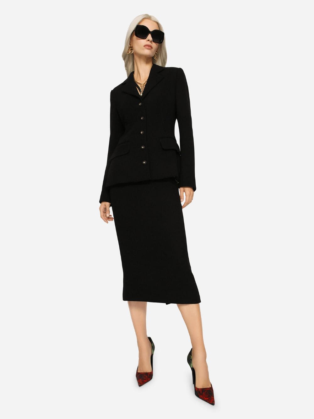 Virgin Wool Pencil Skirt