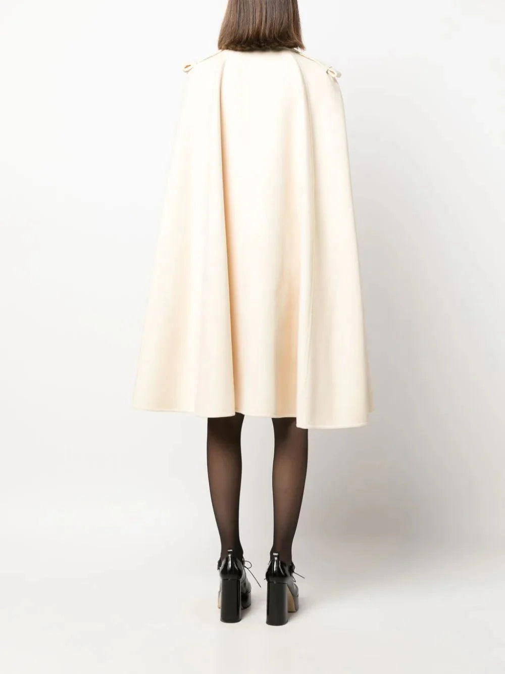 Wool Coat with Cape Sleeves