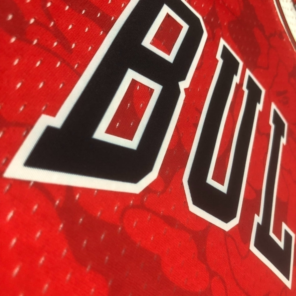 Regata Chicago Bulls BAPE X Mitchell & Ness 1997/98 ABC Vermelha