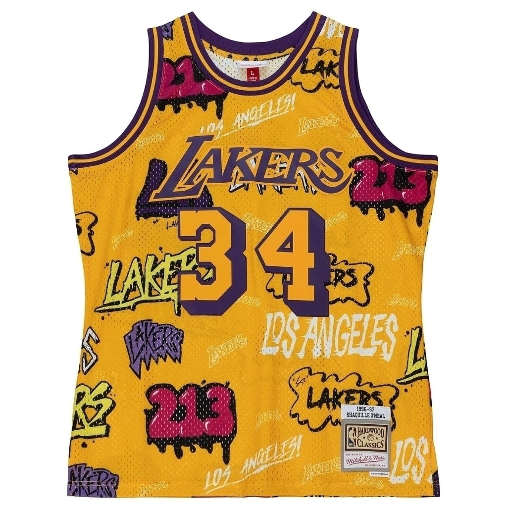 Regata Los Angeles Lakers Grafite Sticker Shaquille O'Neal 1996/97