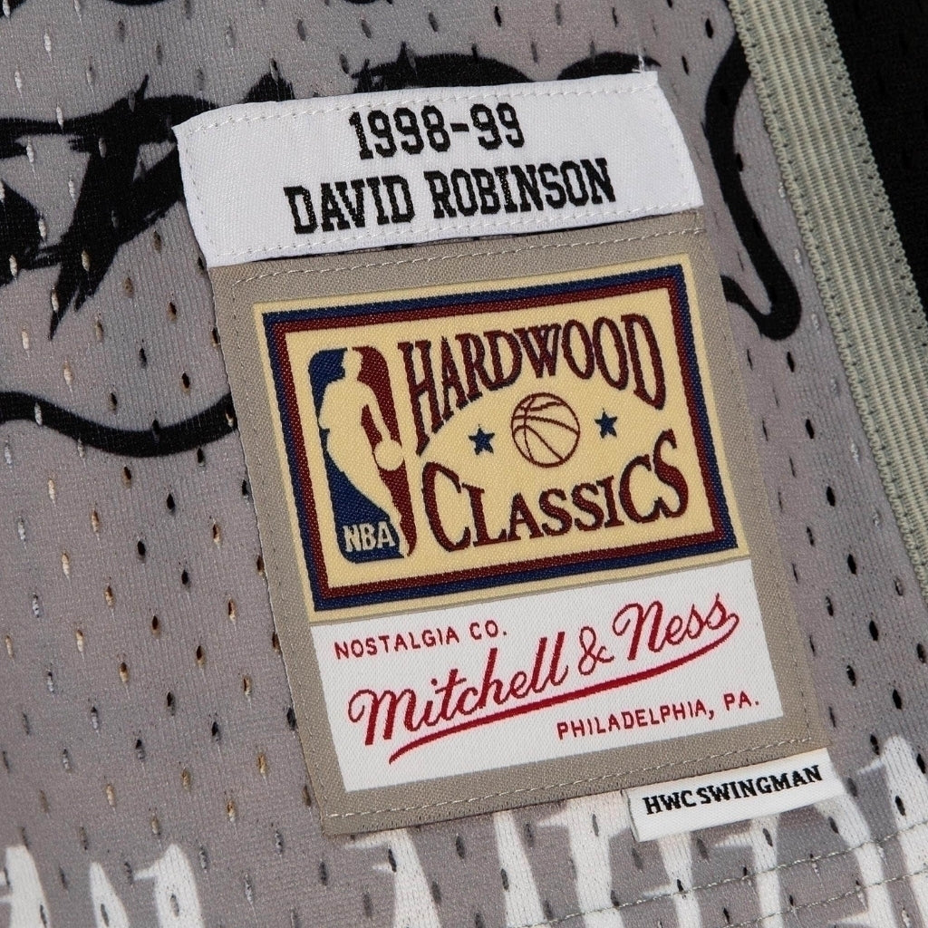 Regata San Antonio Spurs Grafite Sticker David Robinson 1998/99