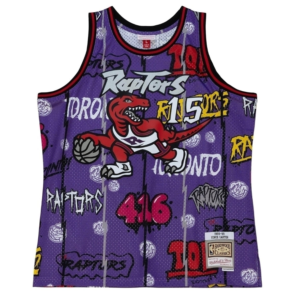 Regata Toronto Raptors Grafite Sticker Vince Carter 1998/99