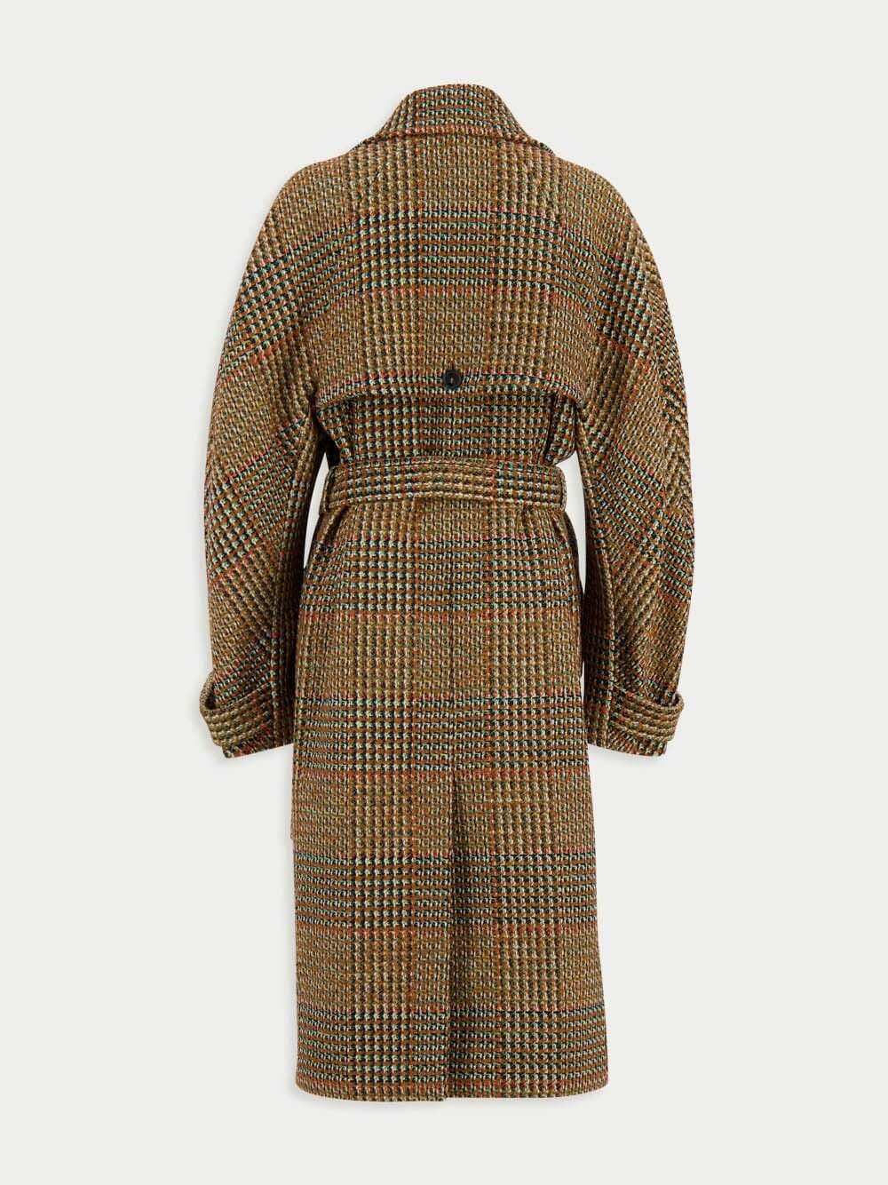Tweed Belted Double-Breasted Coat