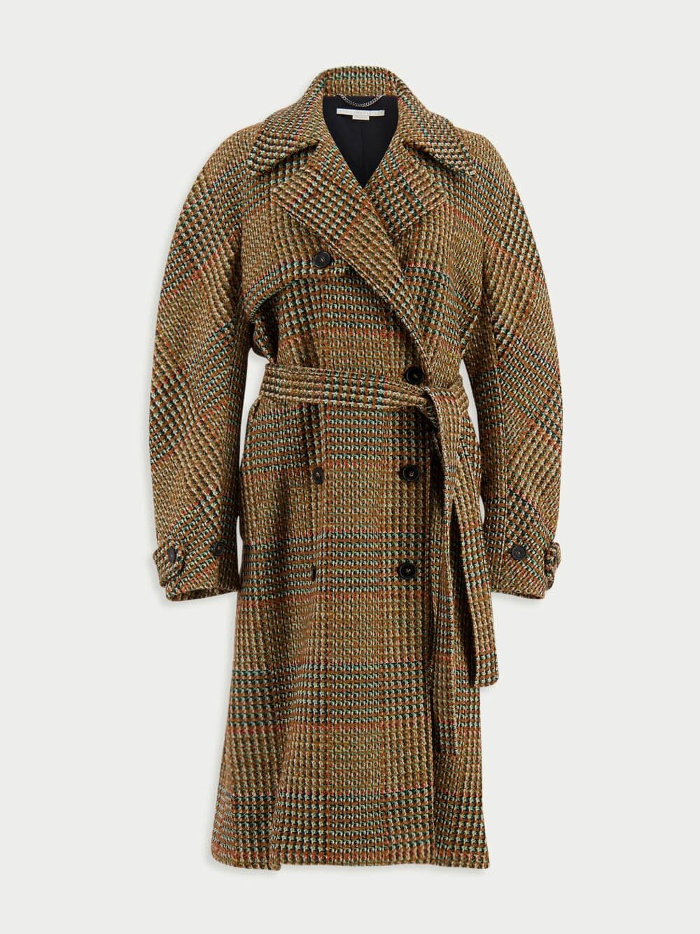 Tweed Belted Double-Breasted Coat