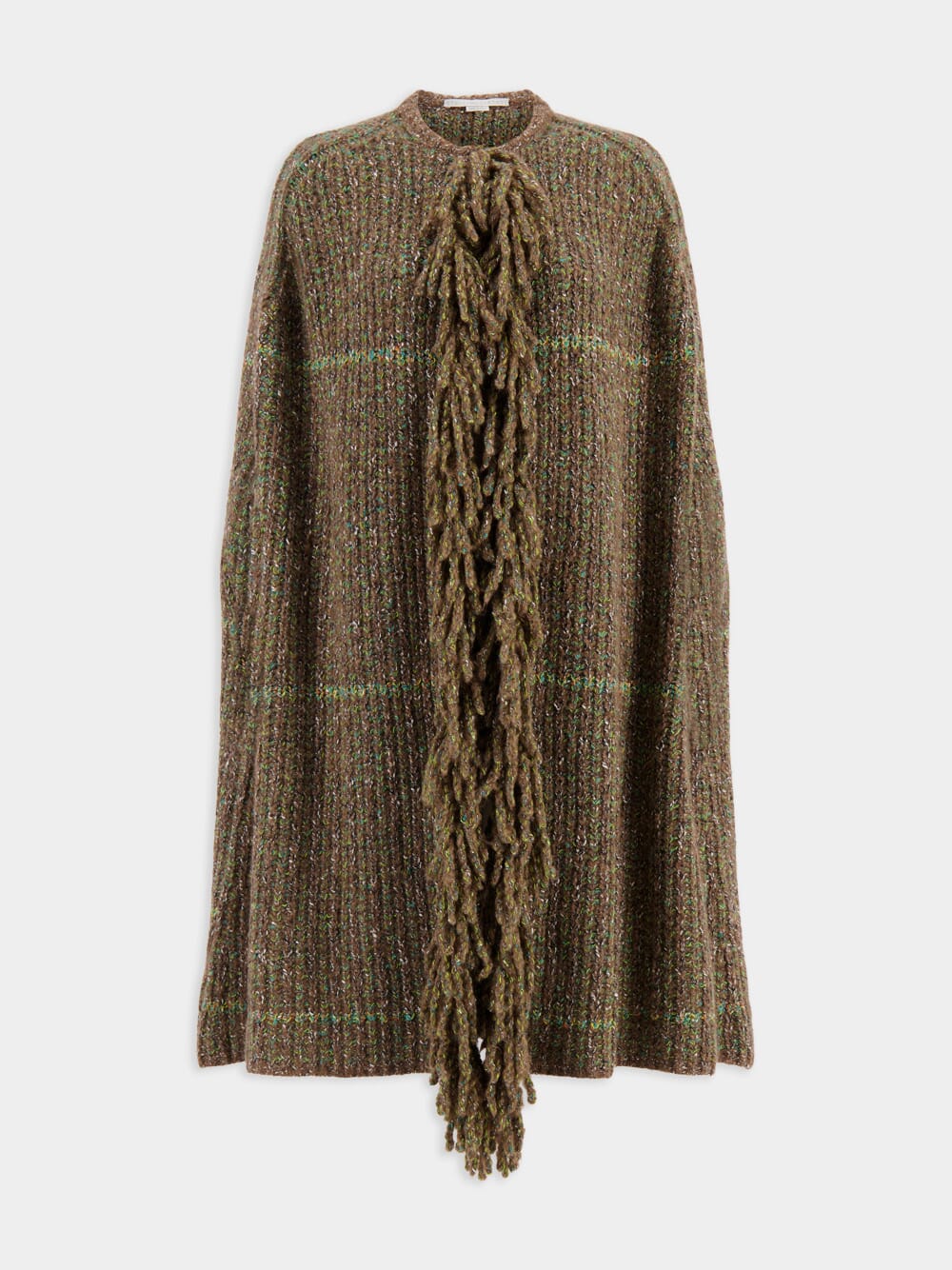 Tweed Knit Cape Coat
