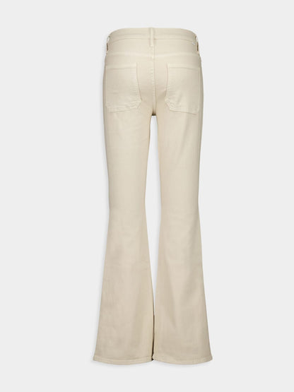 Wacky Khaki Patch Pocket Flared Jeans