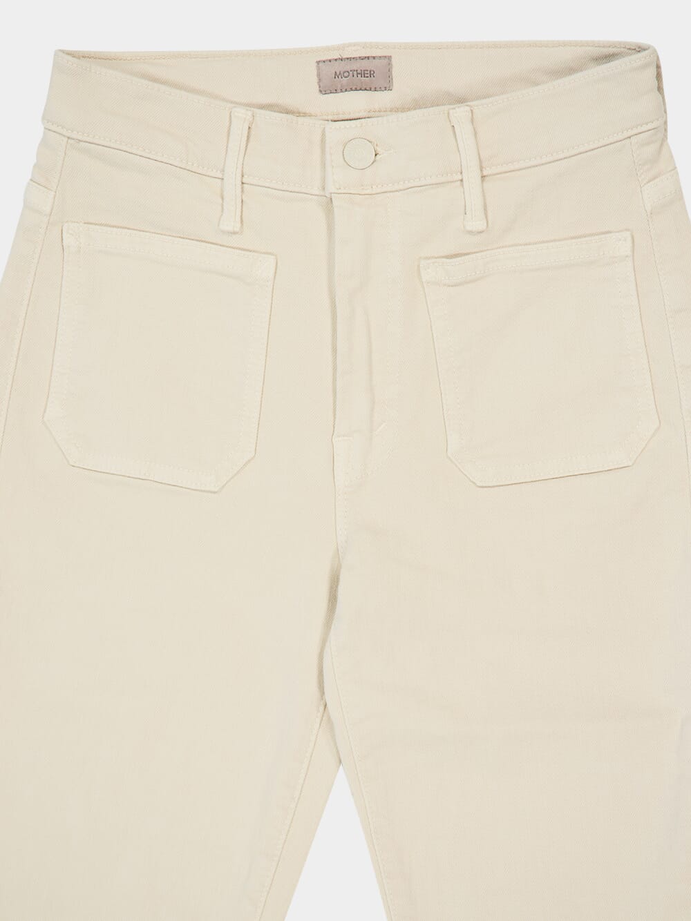 Wacky Khaki Patch Pocket Flared Jeans