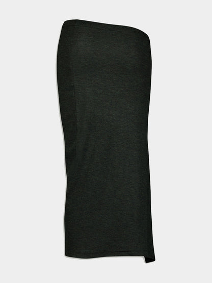 Wrap Asymmetric Midi Skirt