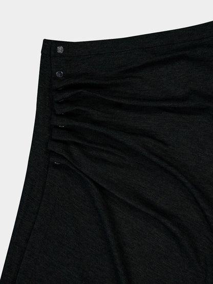 Wrap Asymmetric Midi Skirt