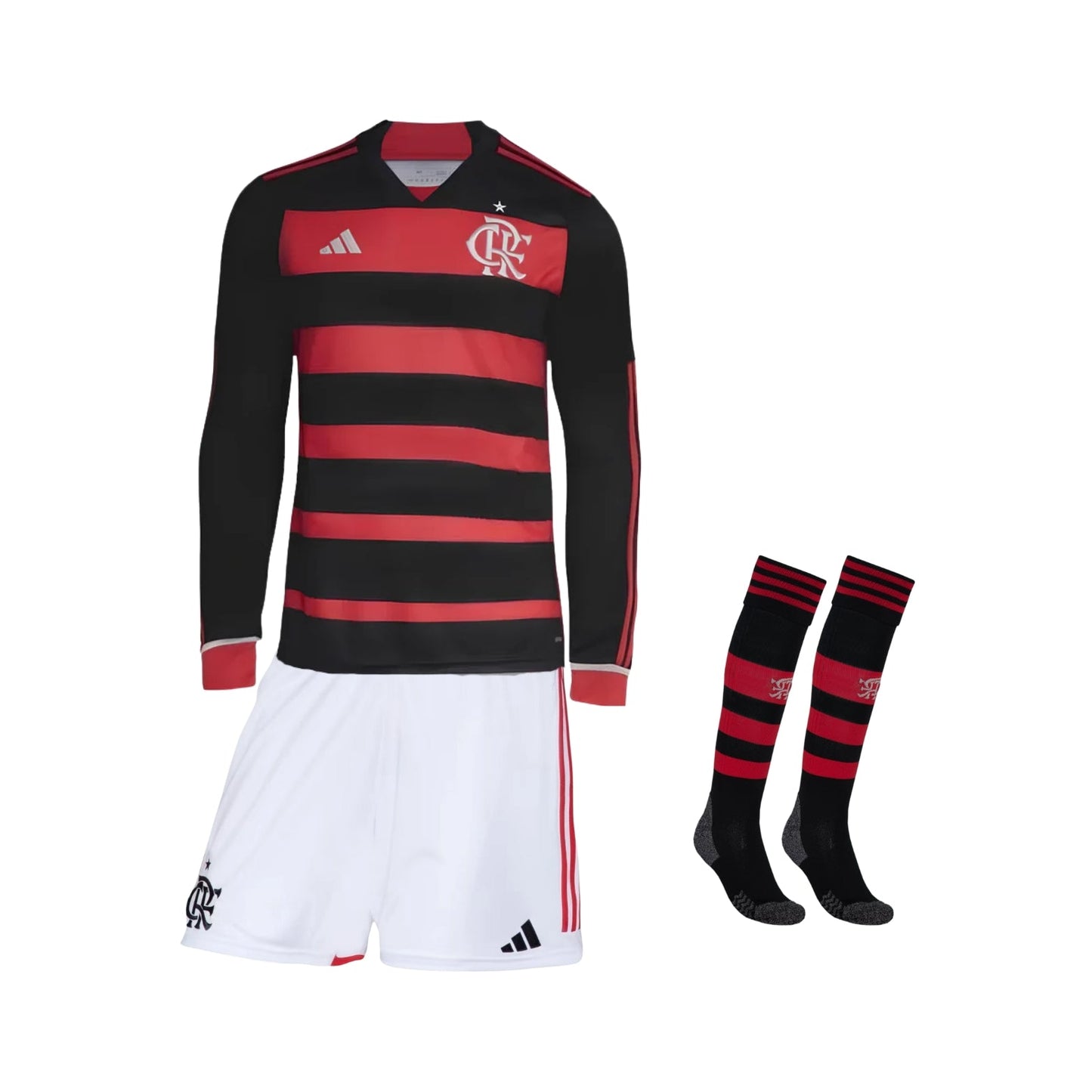 Kit de Criança - Flamengo Principal 24/25 - Manga Comprida
