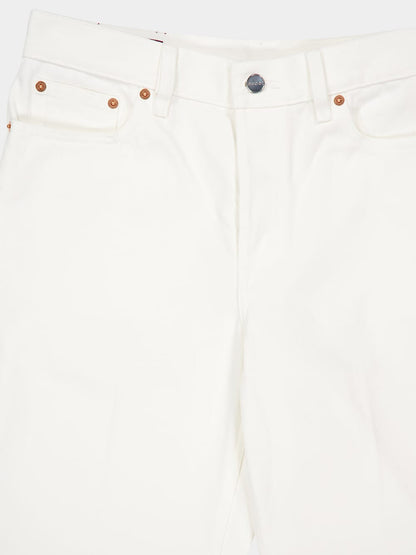 White Flared Trumpet Jeans