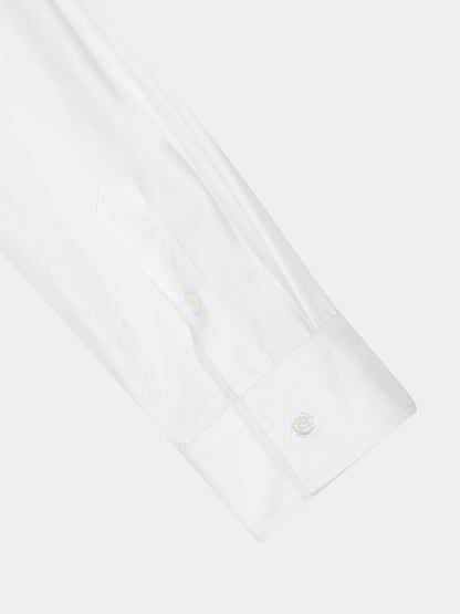 White Shirt Dress with Horsebit Detail