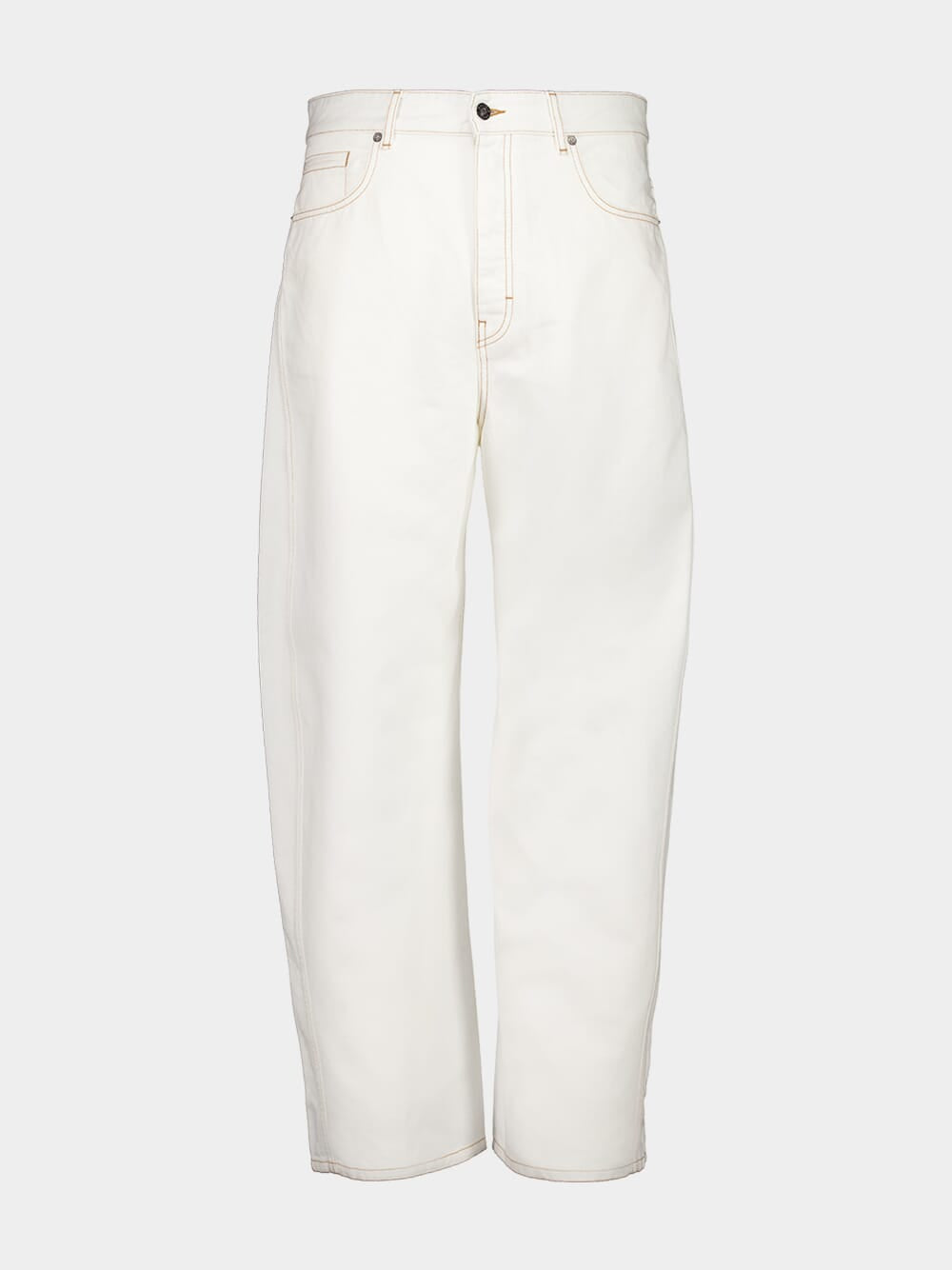 White Relaxed Fit Denim Jeans