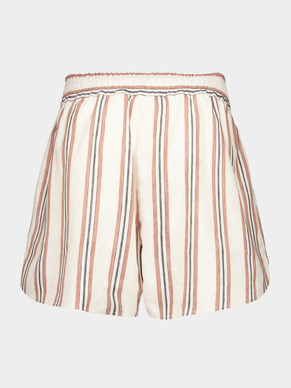 Calcita Linen Striped Shorts